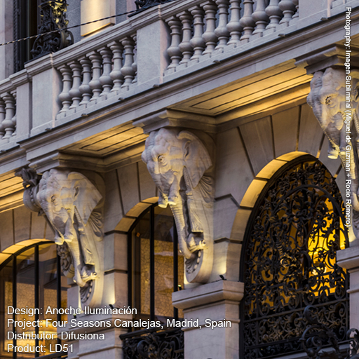 Four Seasons Hotel Madrid, Spain  Lightgraphix Creative Lighting Solutions