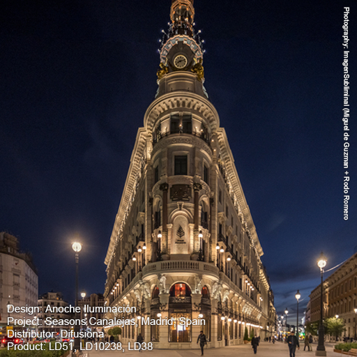 Four Seasons Hotel Madrid, Spain  Lightgraphix Creative Lighting Solutions